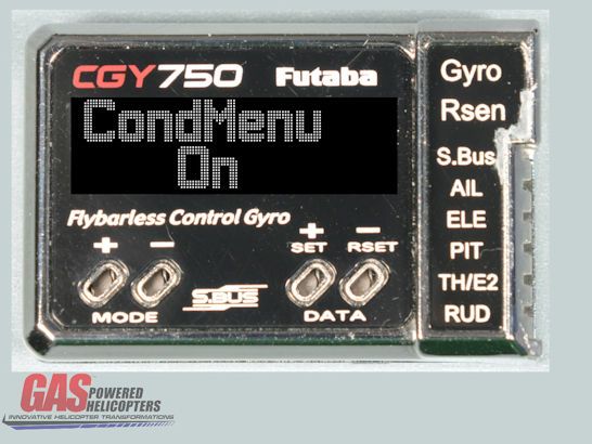 Governor Setup - Futaba GY750 - HeliFreak